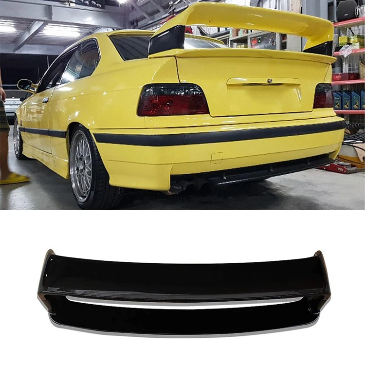 Car Accessories Glossy Black/Carbon Fiber 2D 3D  ABS  Rear Trunk Spoiler Tail Wing  Spoiler For BMW 3 Series E36 E46 1996-1998