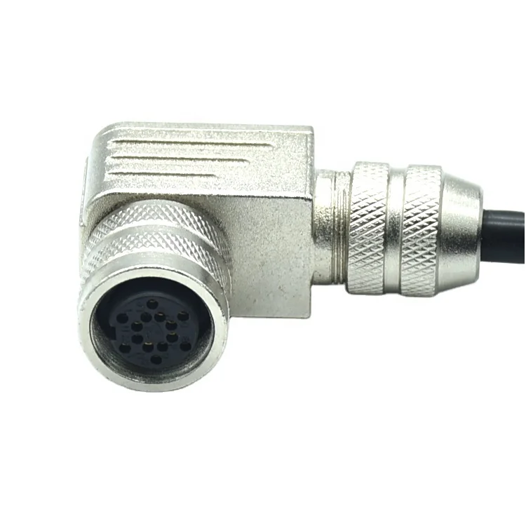 14 контактный кабель с металлическим экранированный кабель угловой мужского и женского пола промышленные вилки и розетки m16 авиационным соединителем