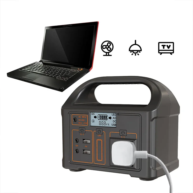 Portable 500W Battery Power Station External 110V/220V Pure Sine Wave Suitable for Outdoor Camping Supply