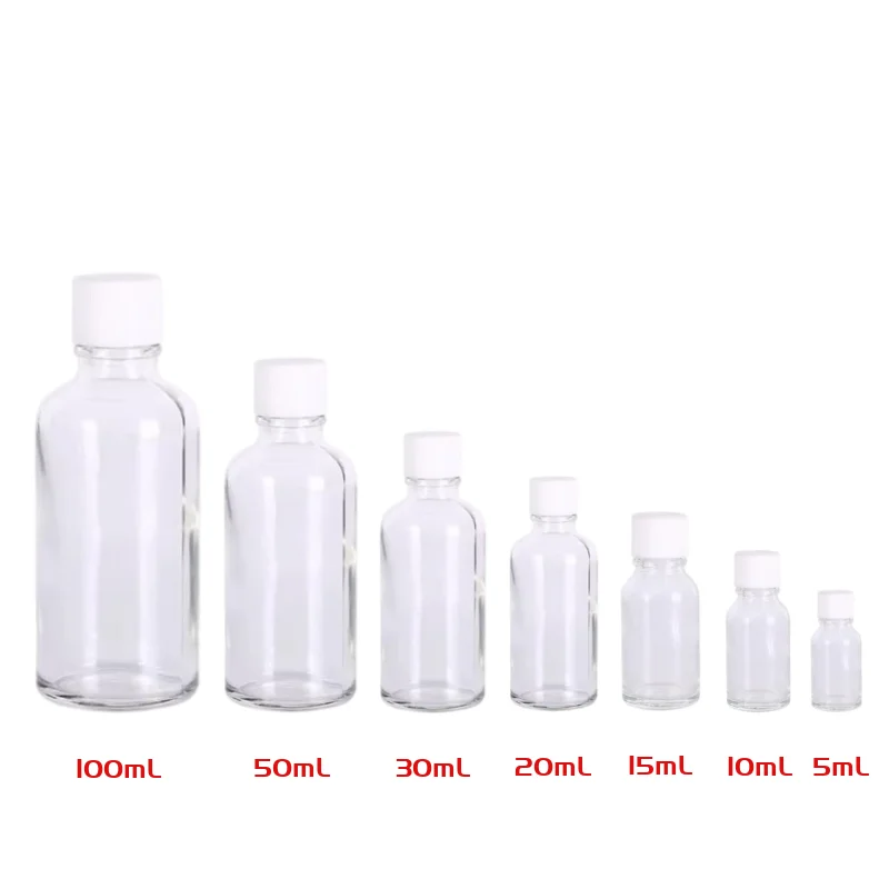 5, 10, 15, 20, 30, 50, 100ml clear essential oil bottle perfume bottle dropper bottle