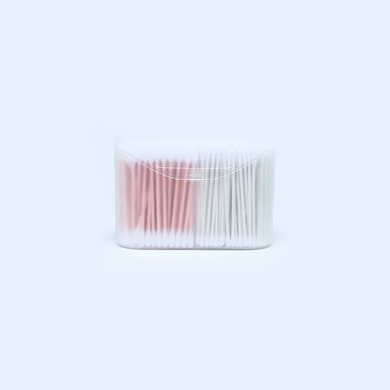 200pcs transparent box packaging soft touch disposable  multi-purpose cotton swab