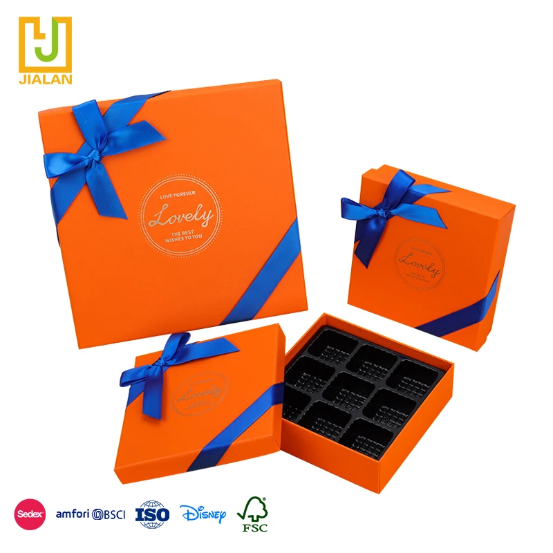 Manufacture Price Custom Printed Luxury Paper Chocolate Packaging Box With Divider Inserts