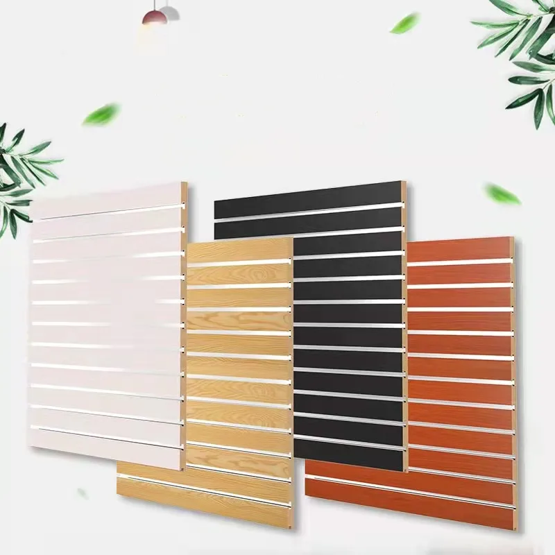 Алюминиевая настенная панель Slatwall Slat 15/18 мм с шлицевыми канавками доска MDF для гитары/автомобильных деталей/украшения магазина телефонов