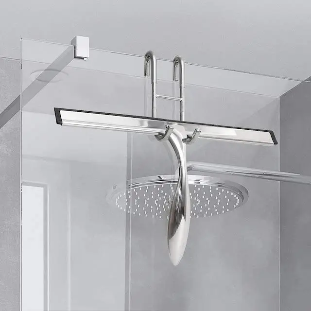 Factory Wholesale Squeegee Shower Glass Wall Towel Rack Hook Razor Holder Over The Door Hanger