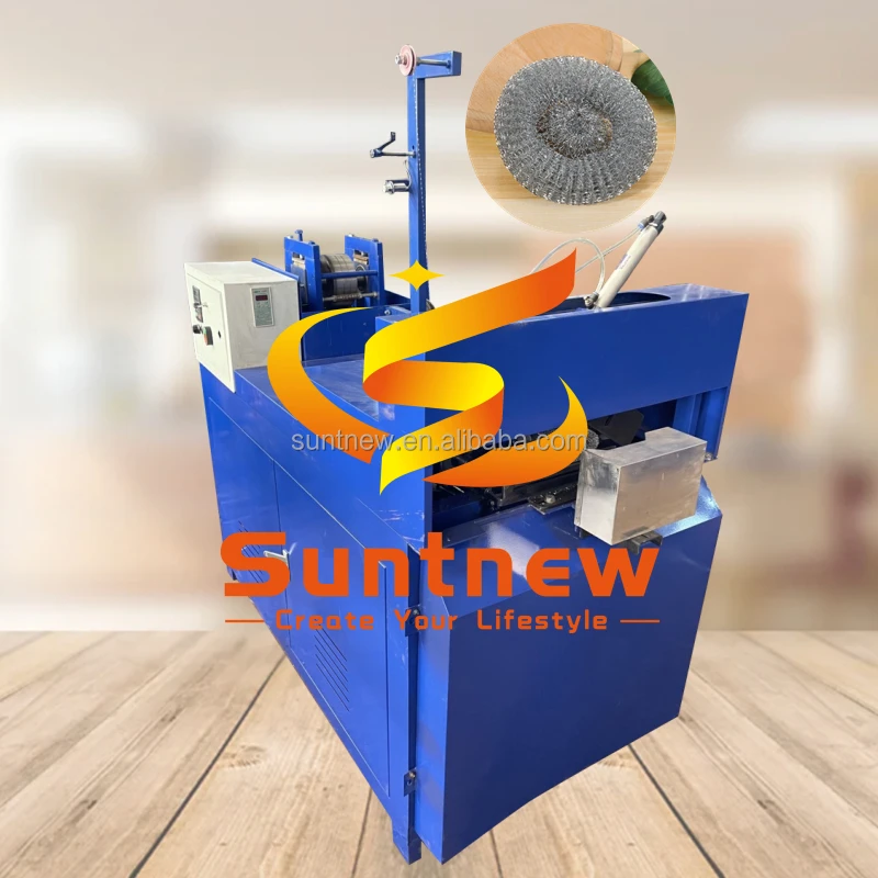 High quality double needle kitchen mesh scourer making machine galvanized steel mesh scourer machines