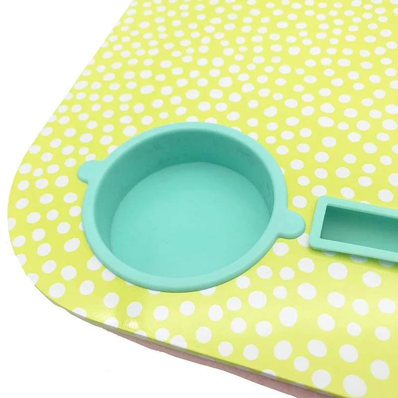 Customized Printed Pillow Foam Cushion Portable Cup Holder Study Lap Top Doddle Table Tray Laptop Desk with Handle for Kids