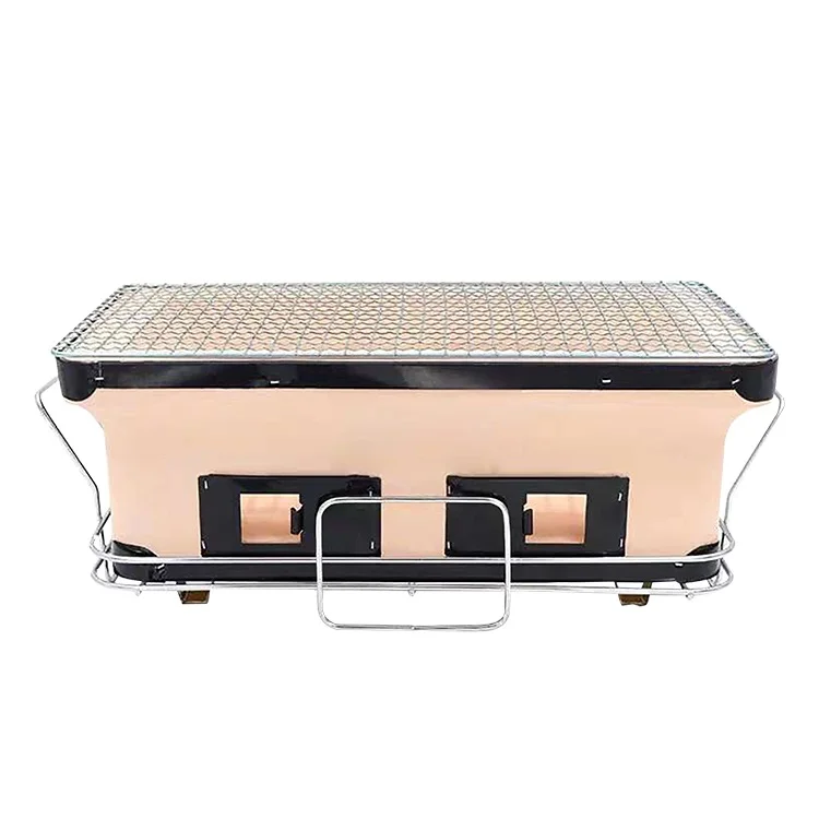 Factory Cheap Sale Outdoor Garden Barbecue Clay Table Grill Portable Hibachi Kebab Charcoal BBQ Grill
