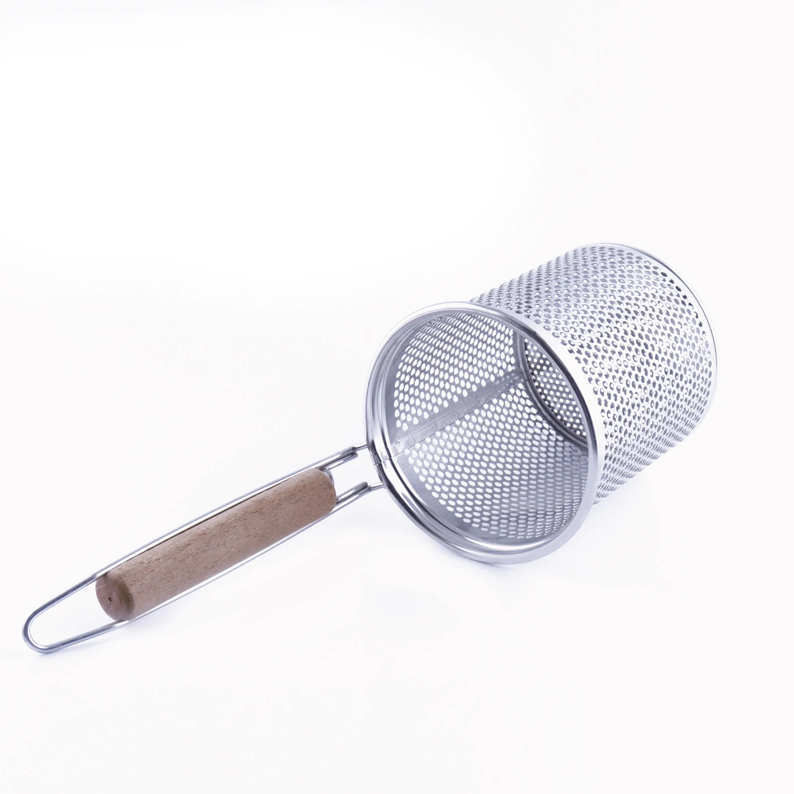 pasta pot colander with wooden handle noodle strainer kitchen spaghetti strainer insert punching hole strainer