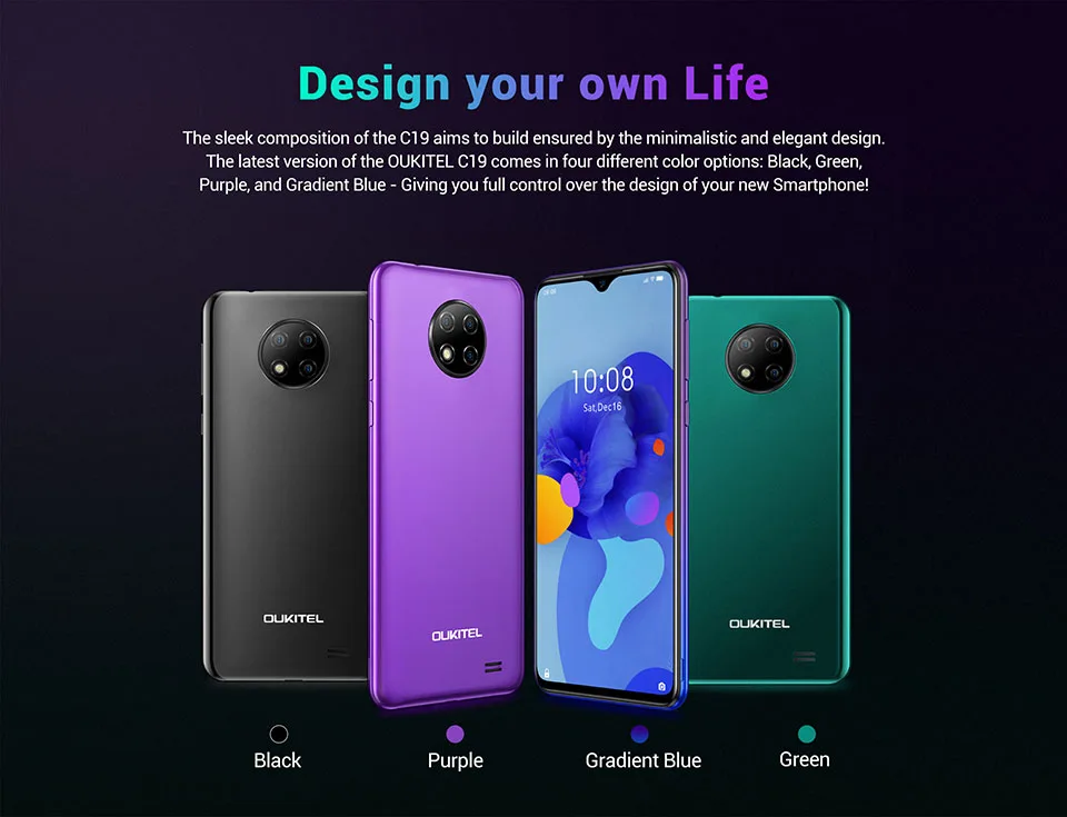  В наличии OUKITEL C19 стройной изящной девушки Android 6-дюймовый Смартфон android мобильного телефона