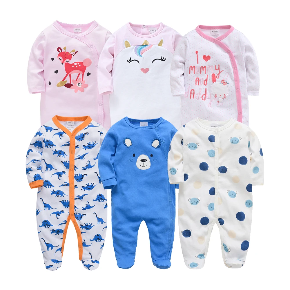 2024 Baby pajamas 100%cotton boys romper long sleeve kids jumpsuit baby clothes cute printing body overalls for newborn