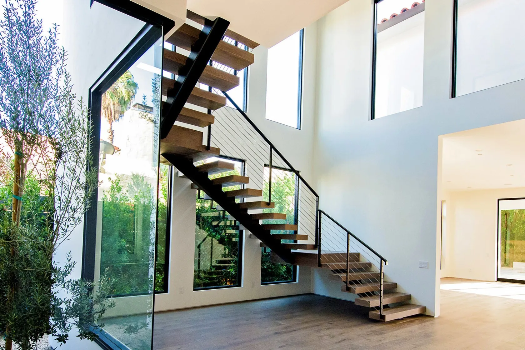 Aluminum telescopic ladder stairs stair light step glass railing prices