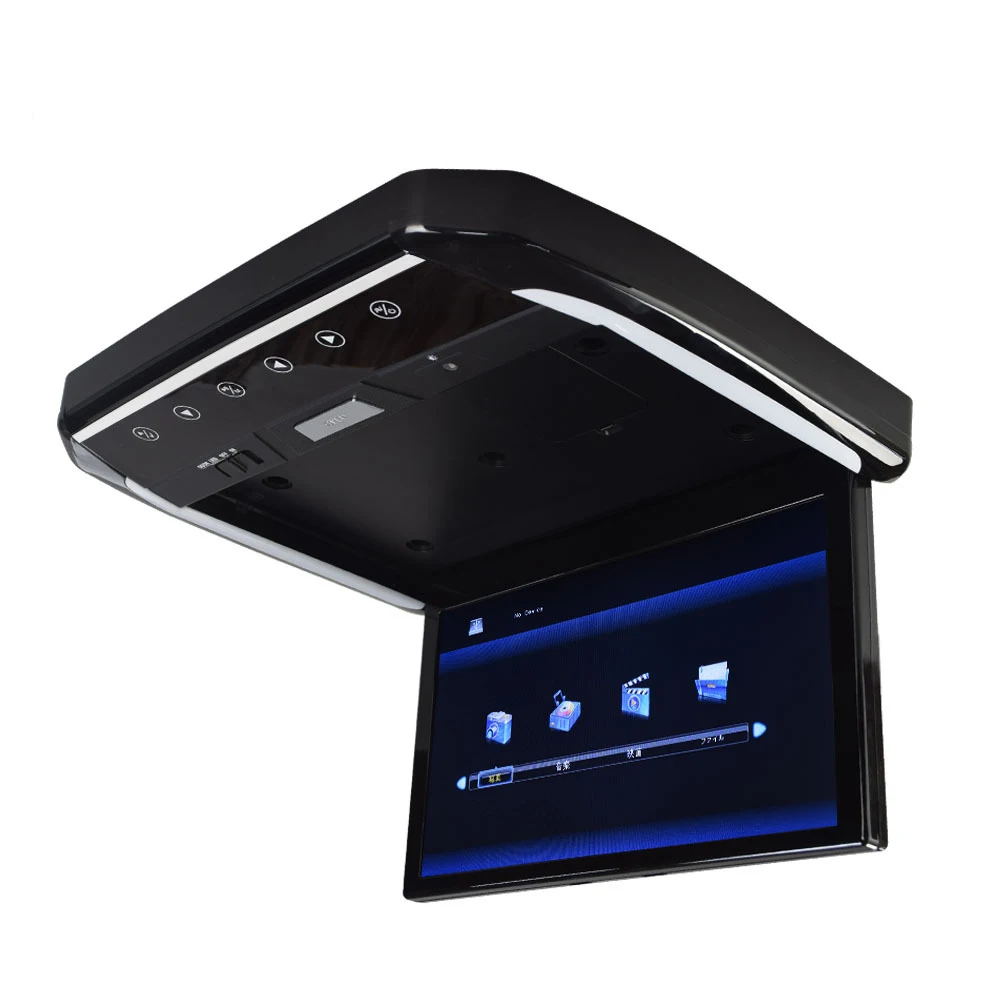 Universal 13.3inch ceiling mounted flip down car monitor with HDMI USB SD IPS screen 1920x1080 resolution multi language