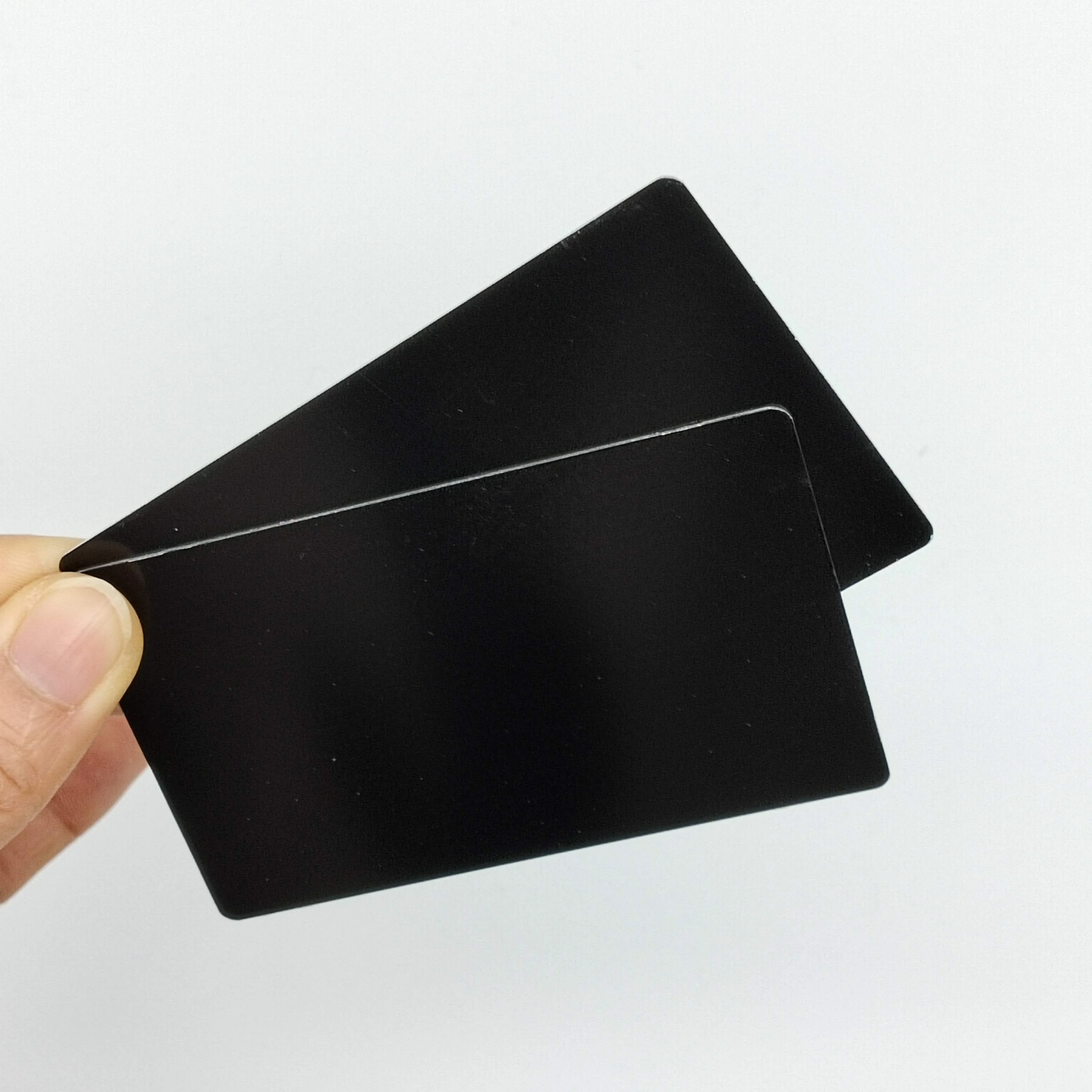 Good Price Customized Logo Standard  Painted Aluminum Blank Metal Business Cards laser sublimation printable