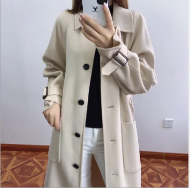 2021 Grid  wool80%  short coat cashmere