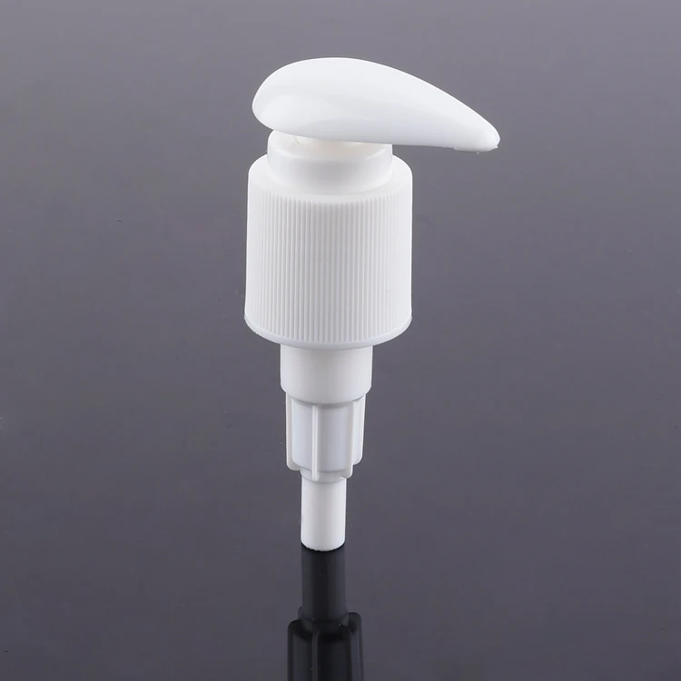 Ningbo Yuyao manufacturer 24mm 28mm plastic liquid pump soap dispenser UV coating white lotion pump,face lotion pump