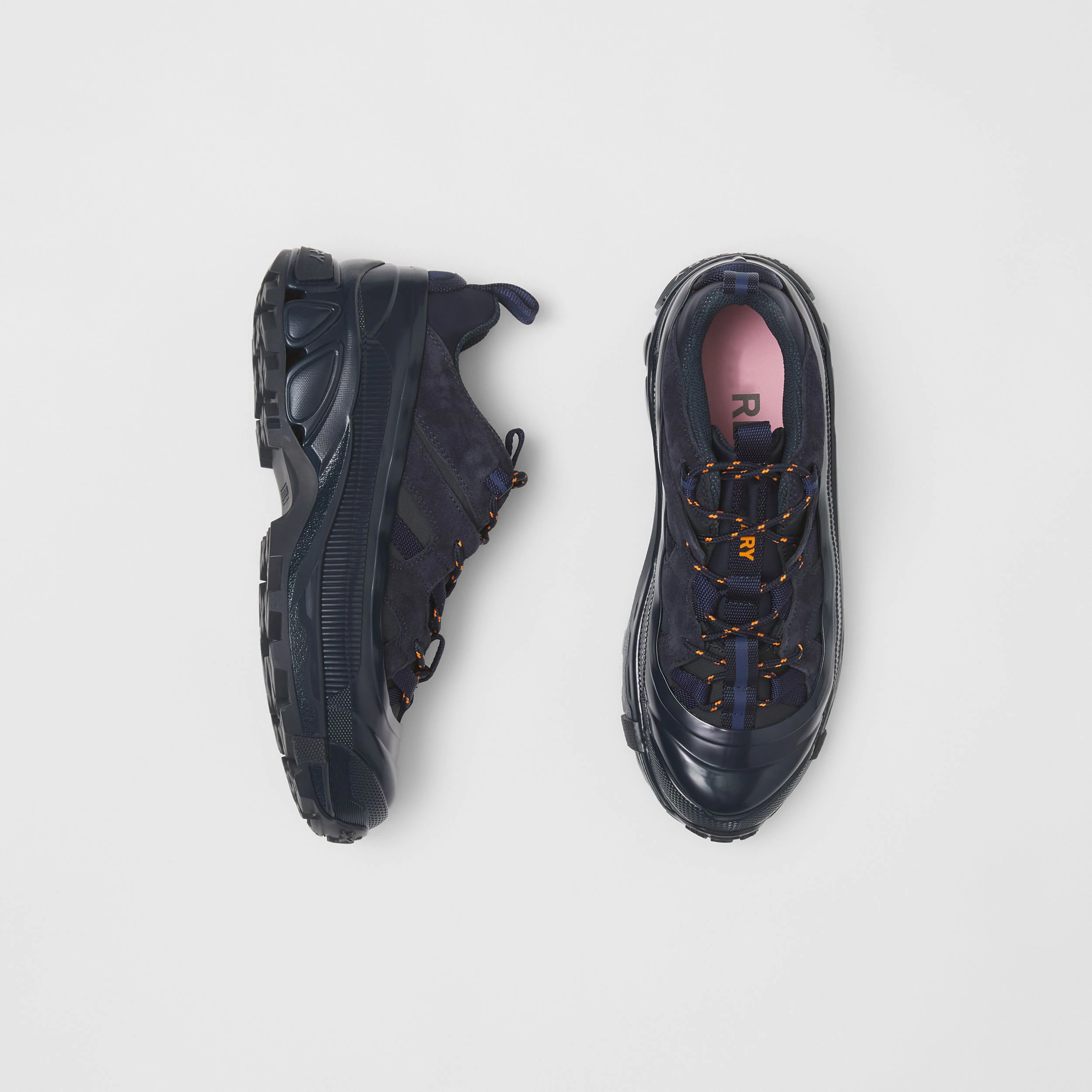 Check pattern leather and suede Arthur sneakers women and men casual shoes