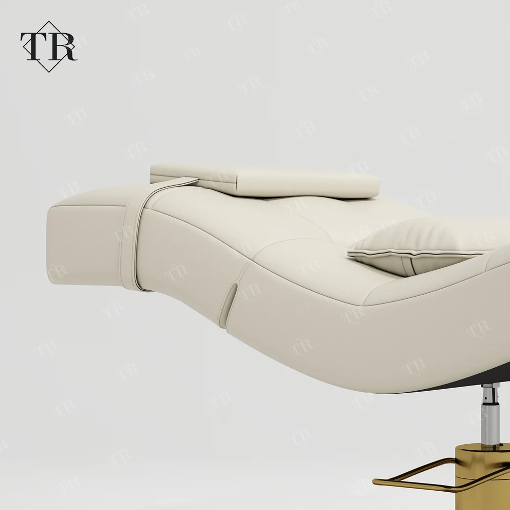 Turri New Lifting Adjustable Curved Lash Bed Recliner Chair Beauty Spa Salon Furniture White Velvet Eyelash Extension Bed