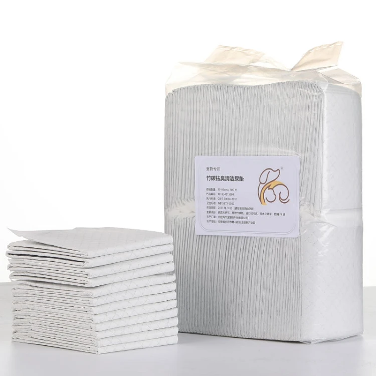 Amazon hot sale large size bamboo charcoal deodorant car pet pad disposable pet pee pads