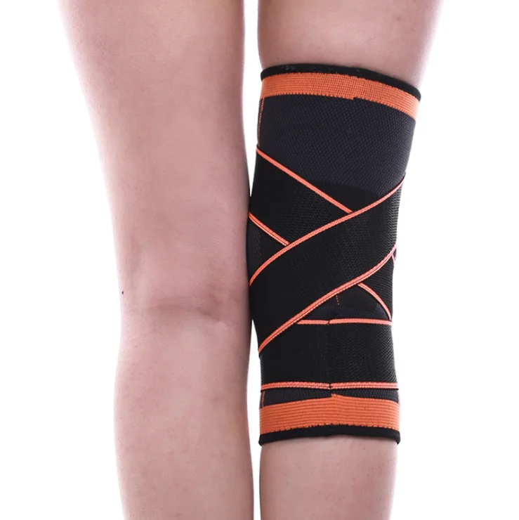 Hot selling paddy spandex sports knee joint support knitted leg sleeves knee protector