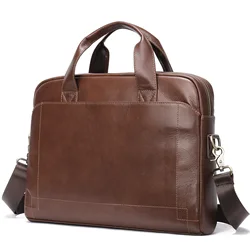 2023 High quality for men cross body Messenger Work Business laptop bag Computer Package tool bag cow leather handbags