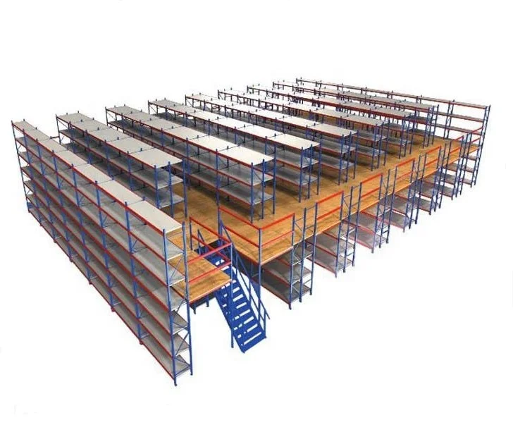 Warehouse Storage Racking System Steel Decking Rack Supported Mezzanine