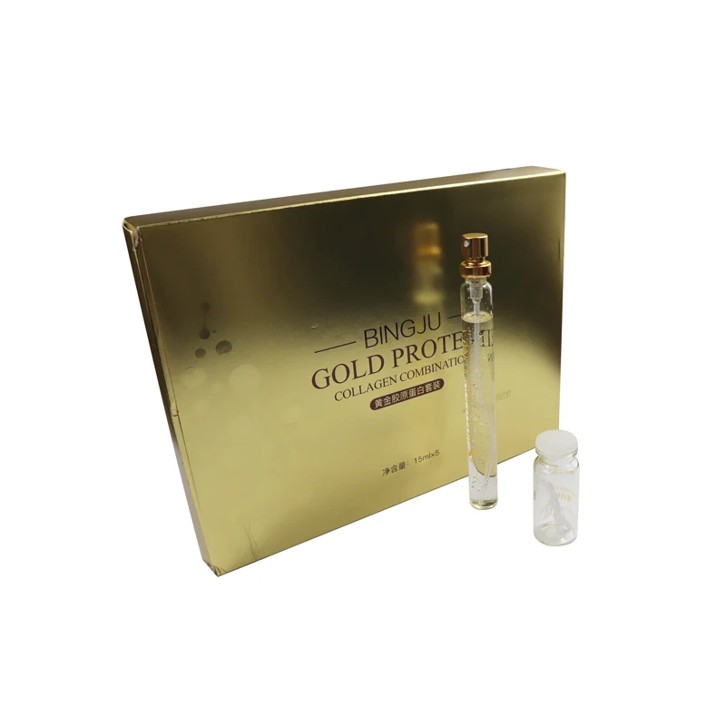 absorvible Gold Protein Peptide collagen threads Lines Carving Serum face Removal Wrinkles