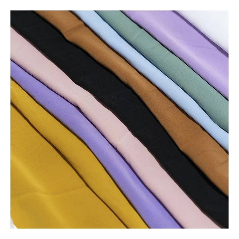 Factory Wholesale Woven 100% Polyester Rosalinda SPH Solid Color Fabric 140Gsm For Middle East Abaya