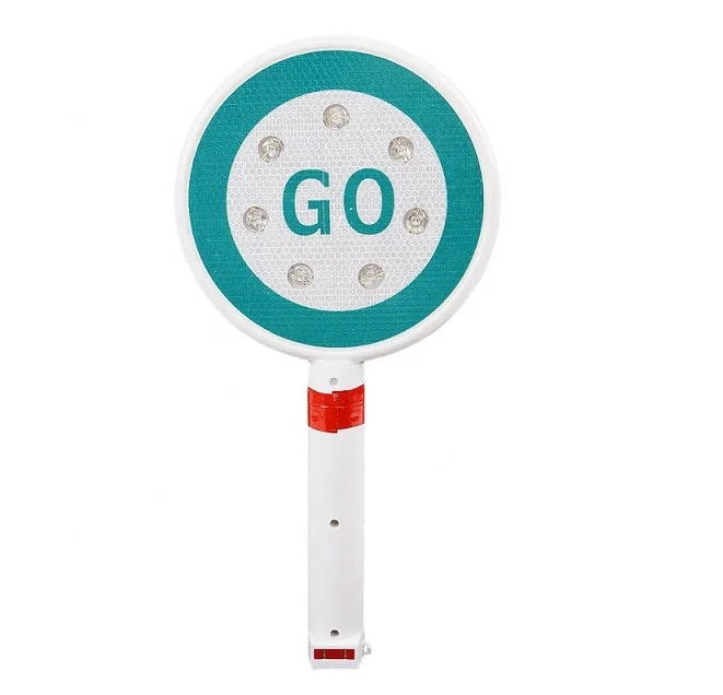 Rechargeable reflective traffic signal road signs led stop and go light