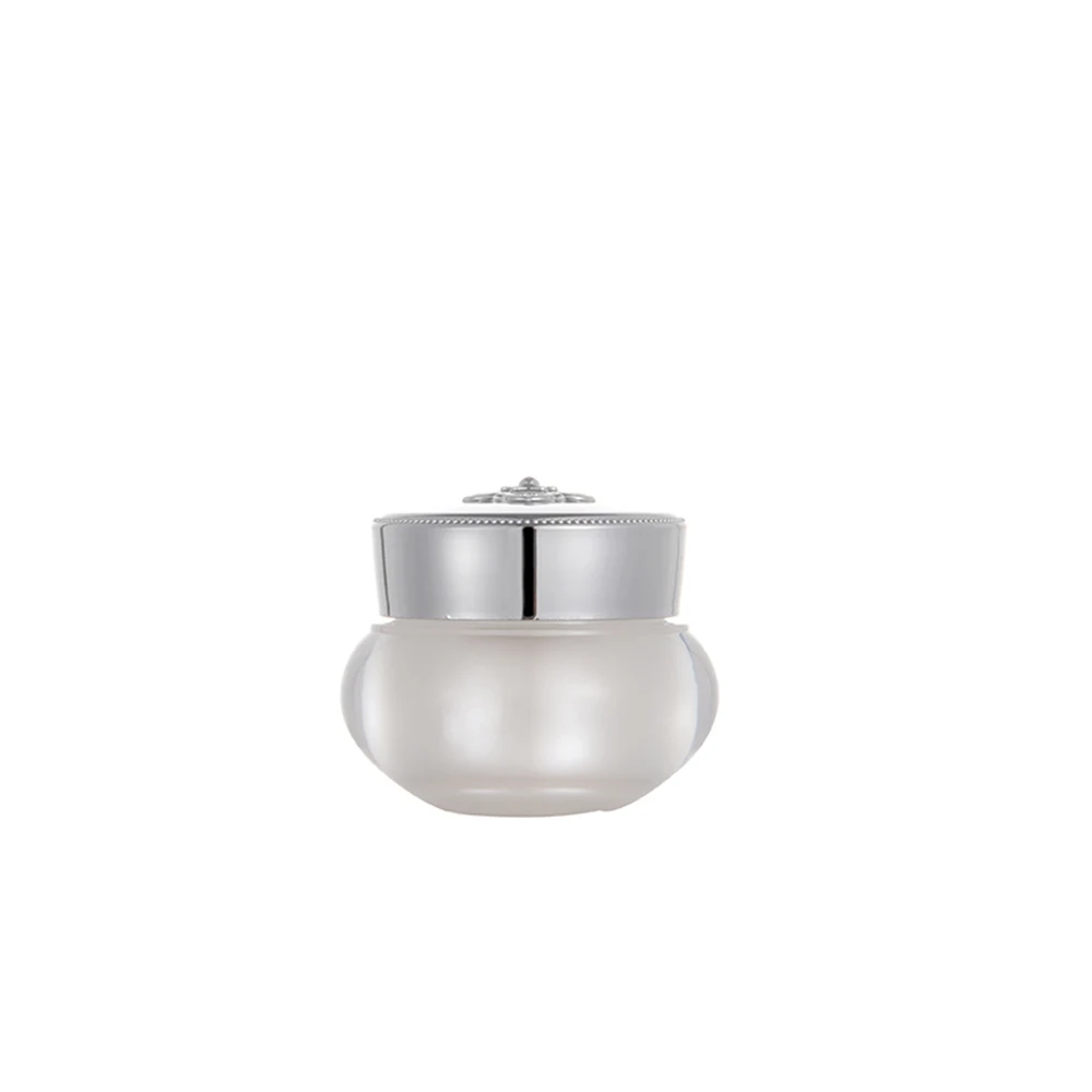In Stock 38g Cosmetics Packaging Container Cute Pearl White Acrylic Plastic Cream Jar with White lids