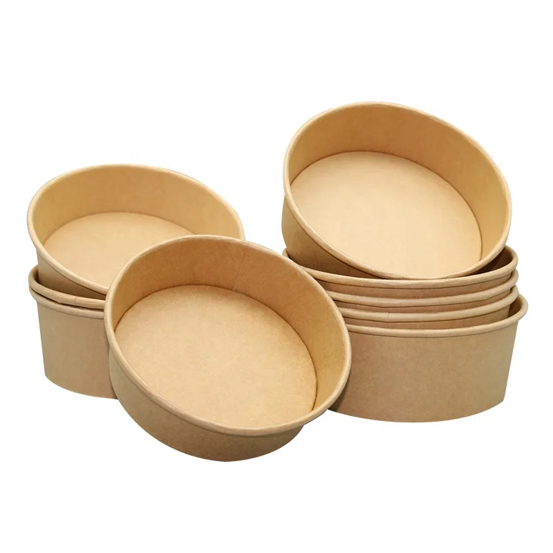 custom bowl32 oz containers  soup container bamboo packaging food pla bowl   cardboard  bowl takeaway paper kraft bowl  with lid