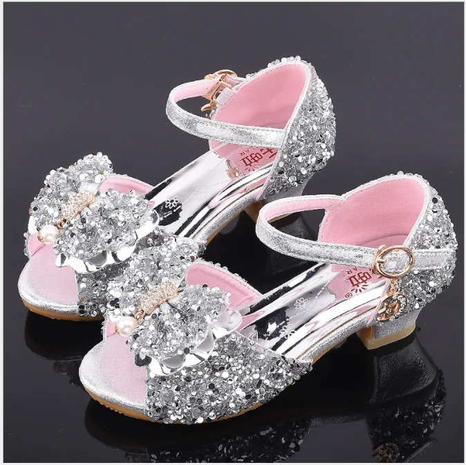 003 Hot Styles Kids Boutique Dress Dancing Princess Shoes Girl sweet  Wedding Party Flat Dress Shoes