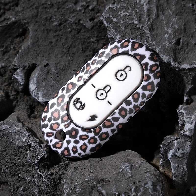 carbon fiber Abs silicone  wooden skull car key case for YADEA silicone car remote key cover