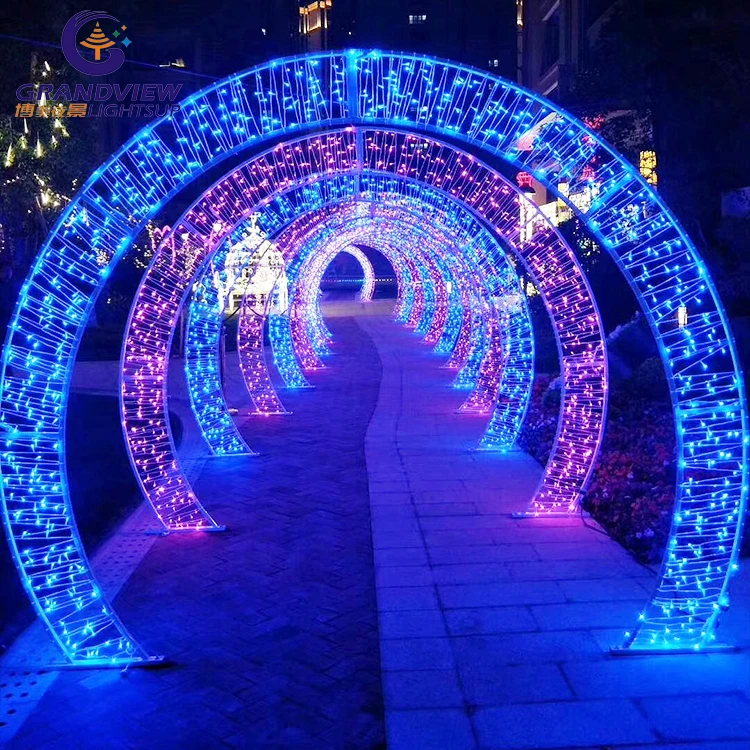 Grandview Heart Shape Motif Light For Christmas 3D Motif Light For Outdoor Decoration LED Tunnel Arch Lights