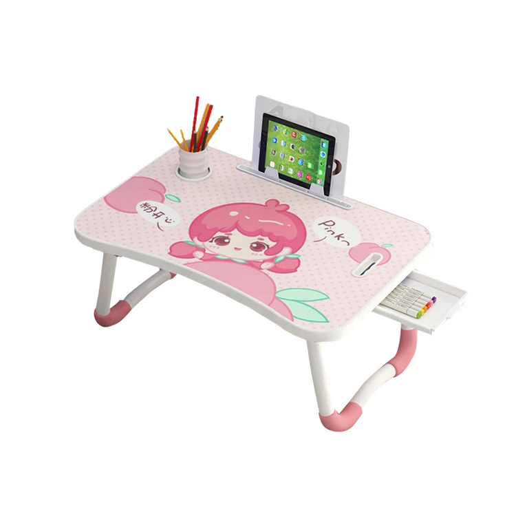 Made In China Stand Desk Portable Bed Laptop Table With Ipad Card Slot