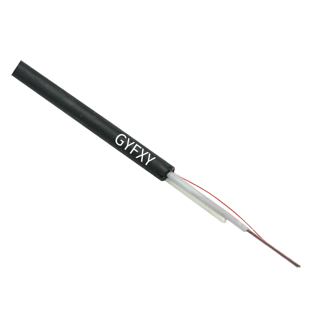 FTTH сеть для строительства GYFXY наружный уличный волоконно-оптический кабель с одной трубкой E-glass Unitube 2-12