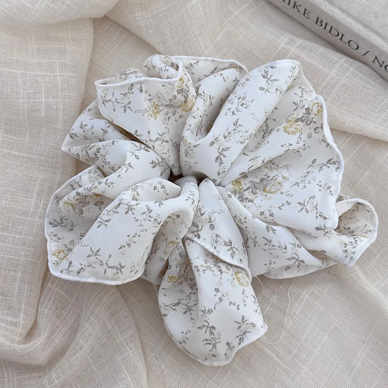 2024 Wholesale Floral Scrunchies Hairband Hair large scrunchies Rubber Elastic Hair Bands Hair Accessories For Women Girls