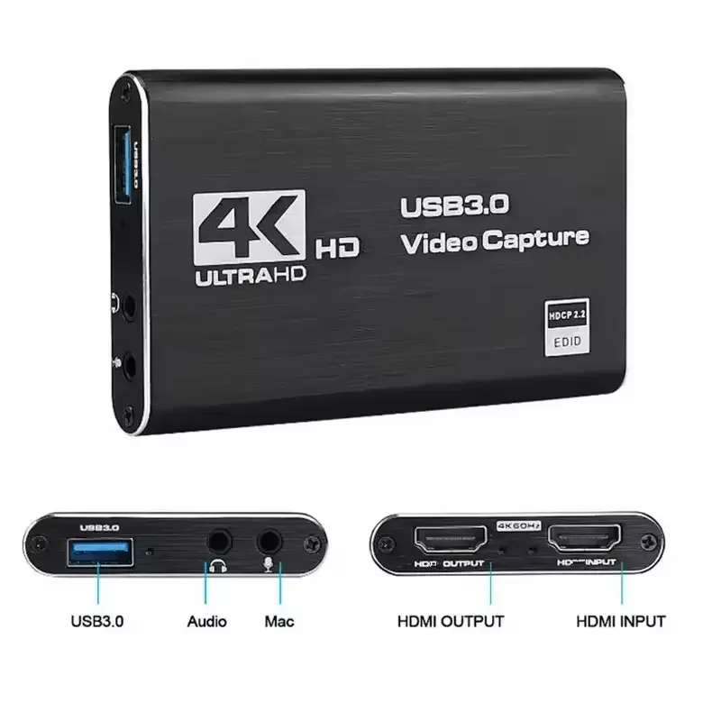 Высококачественное оборудование для захвата видео 4K HDMI карта к USB 3 0 запись аудио 60fps