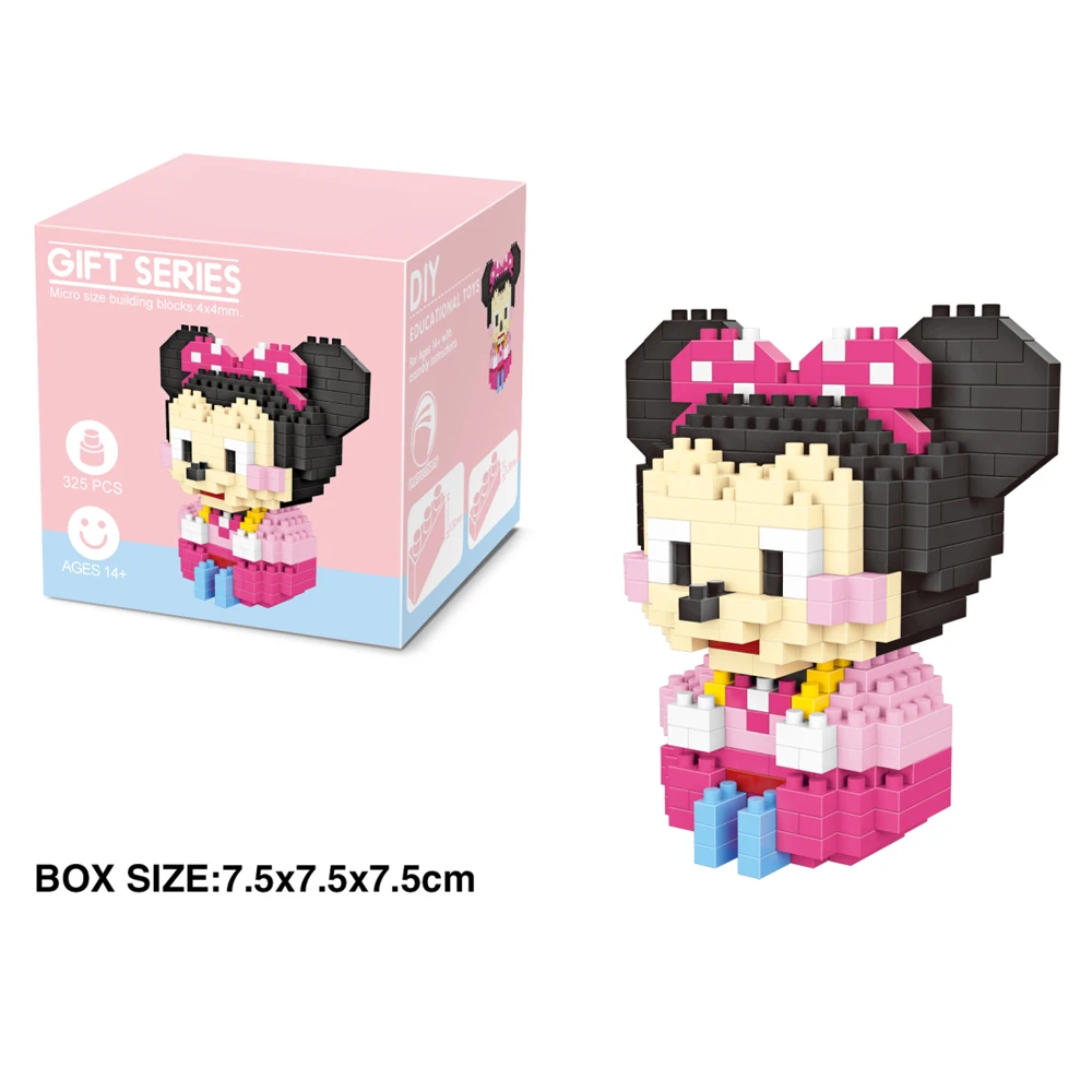 Collectable mouse plastic nano children kids diy construction block toys building