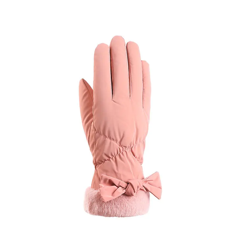 Woman Winter Plus Velvet Thicken Glove Outdoor Waterproof Screen Touch Fashion Warm Glove