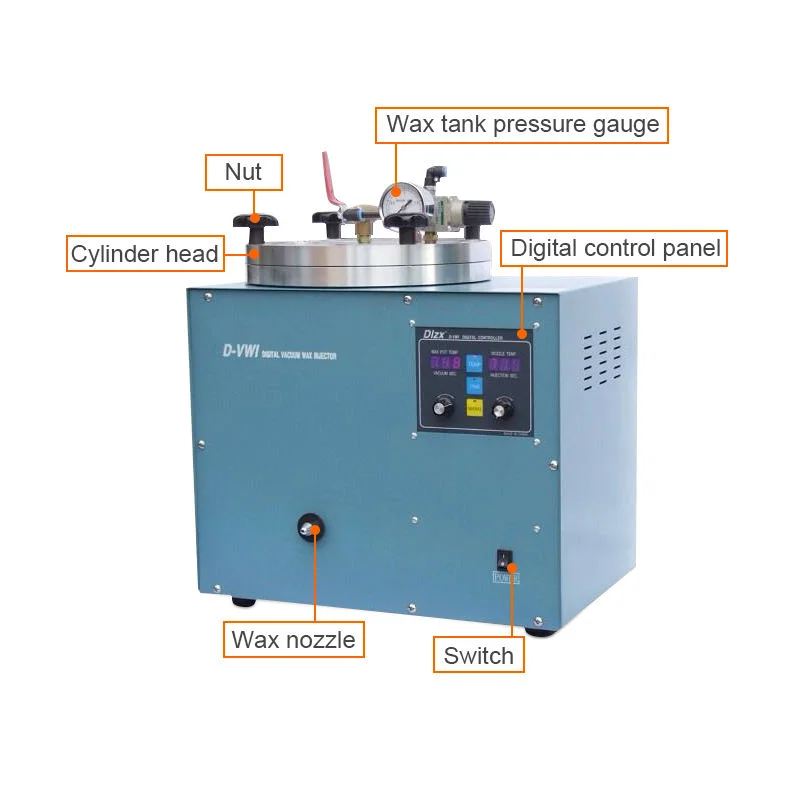 Portable jewelry wax mold injection vacuum injector digital jewelry vacuum wax injector