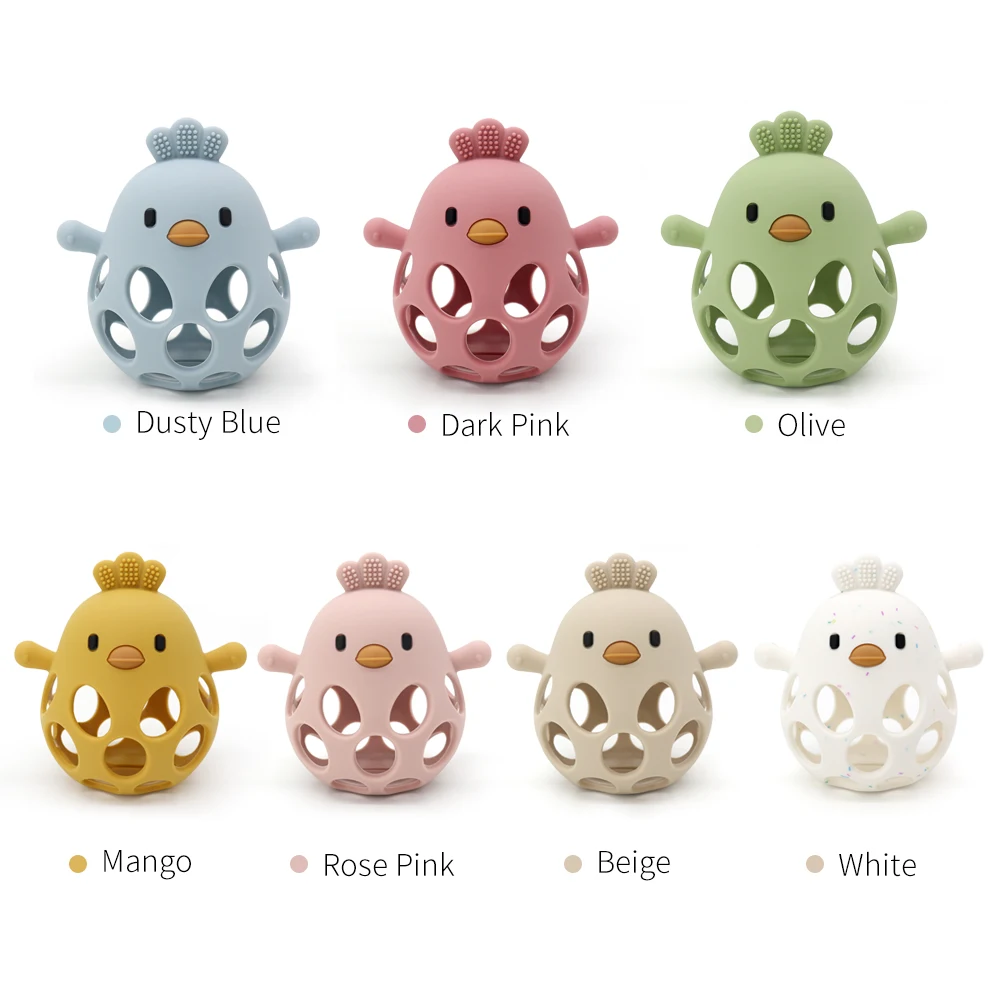 Wholesale Soft Cute BPA Free Newborn 6 month Teething Toy Hand Animal Silicone Teether For Baby