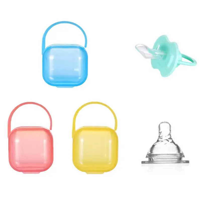 New Plastic Box Nipple Storage Case Baby Pacifier Dummy Container, YT Factory Wholesale Hot sale baby pacifier clip box