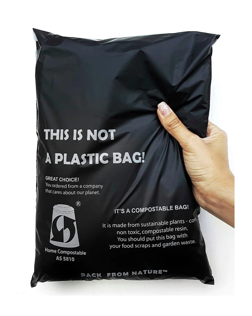 Adhesive strip biodegradable compostable shipping mailer bags