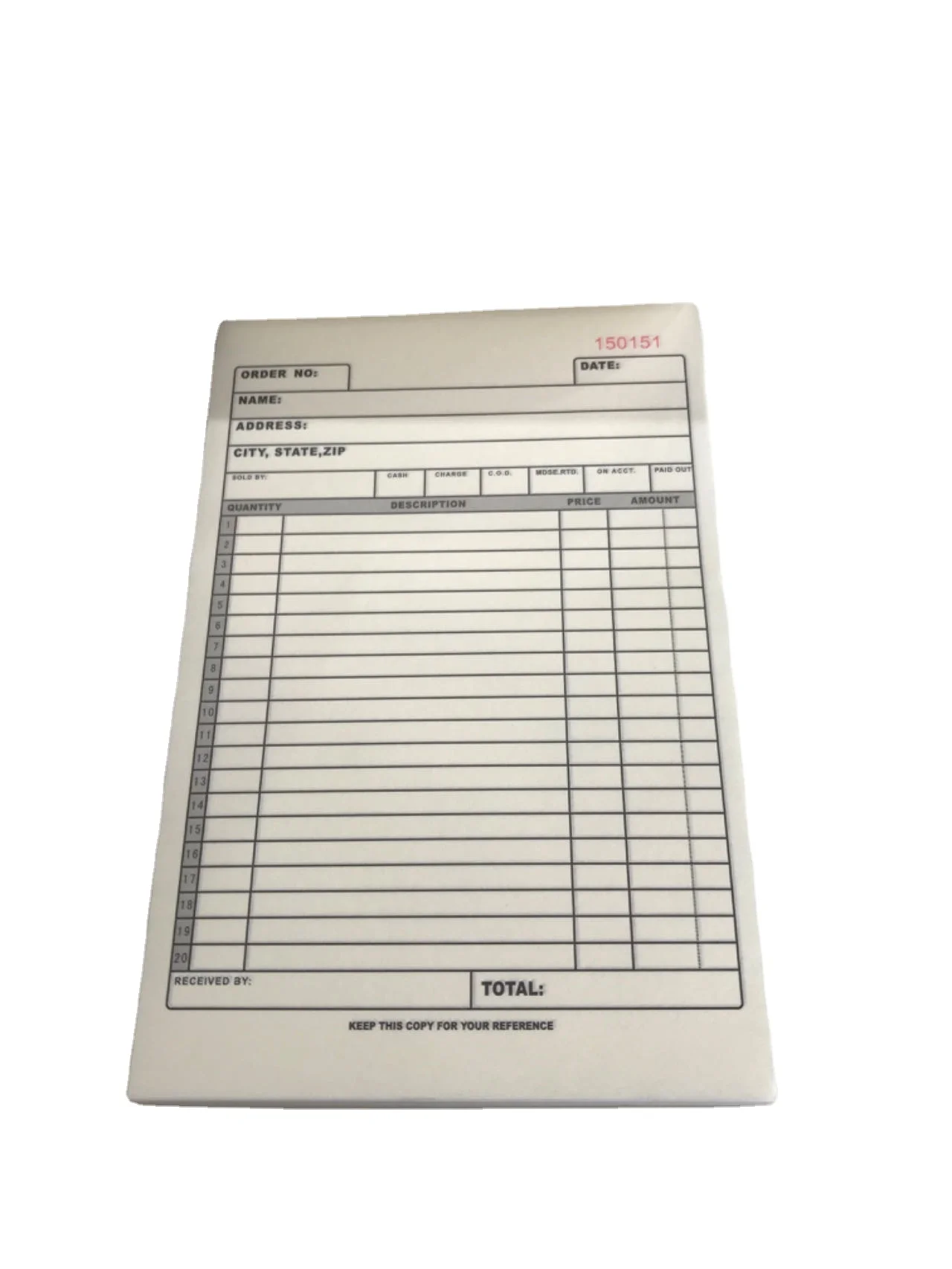 2024 fast selling sales book 2parts white yellow  carbonless petty cash book