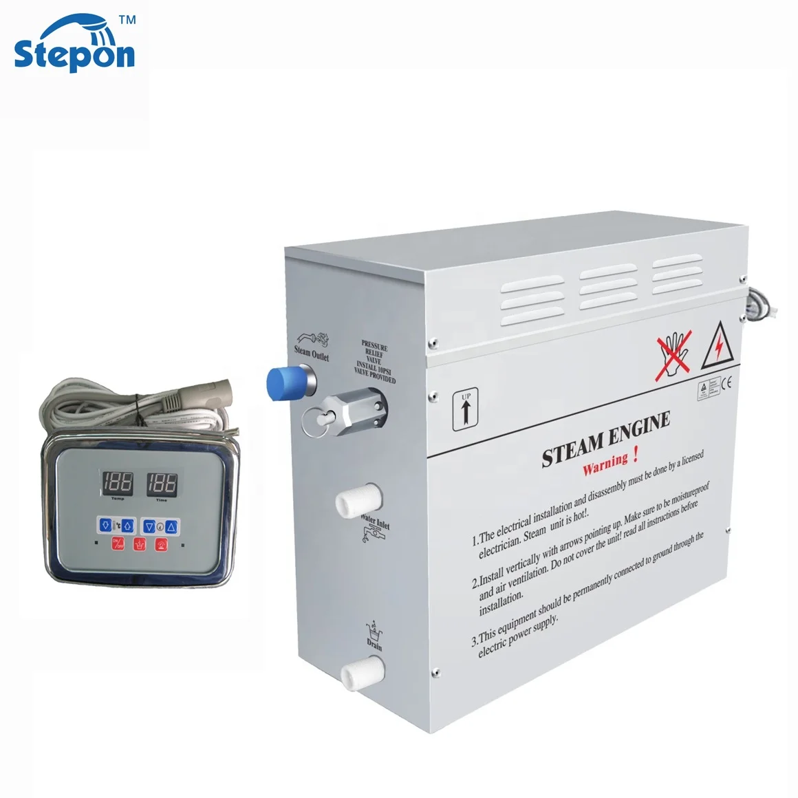 Stepon 3KW 4.5KW 6KW 9KW 12KW 18KW sauna steam powered generator sauna steam machine for home bath smart steam bath machine