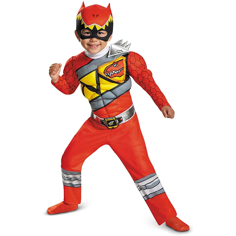 Red Power Dino Charge Boys Muscle Costume