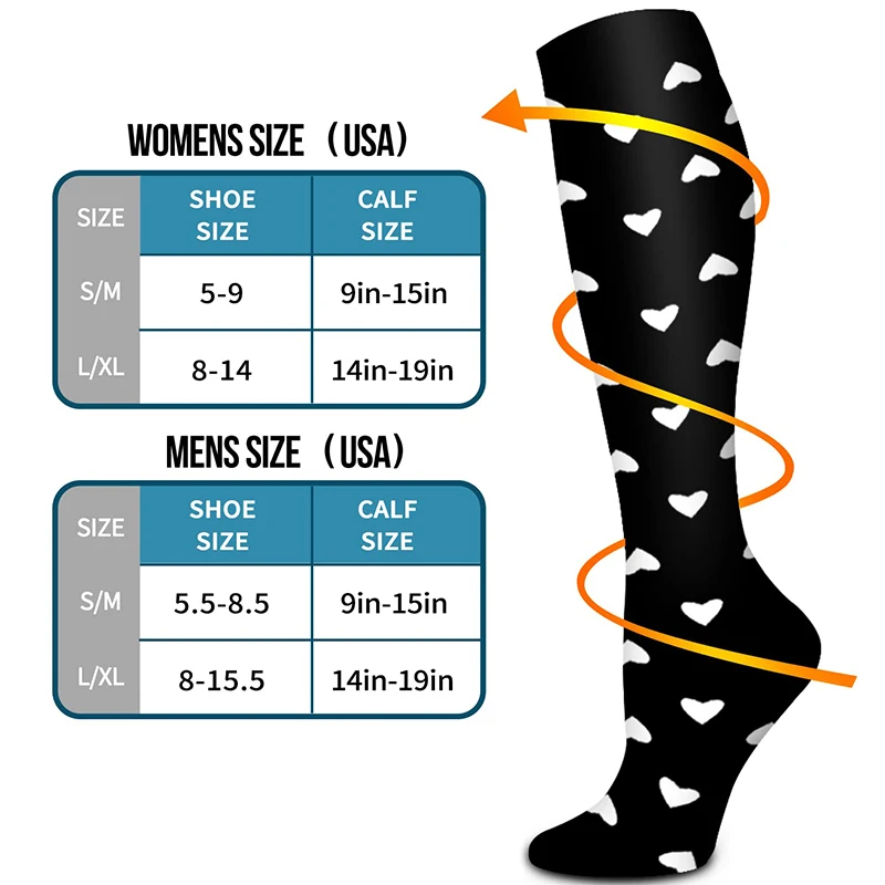 Wholesale New High Quality Make Your Own Breathable Colorful Fancy Knee High Graduated Custom Logo Compression Socks