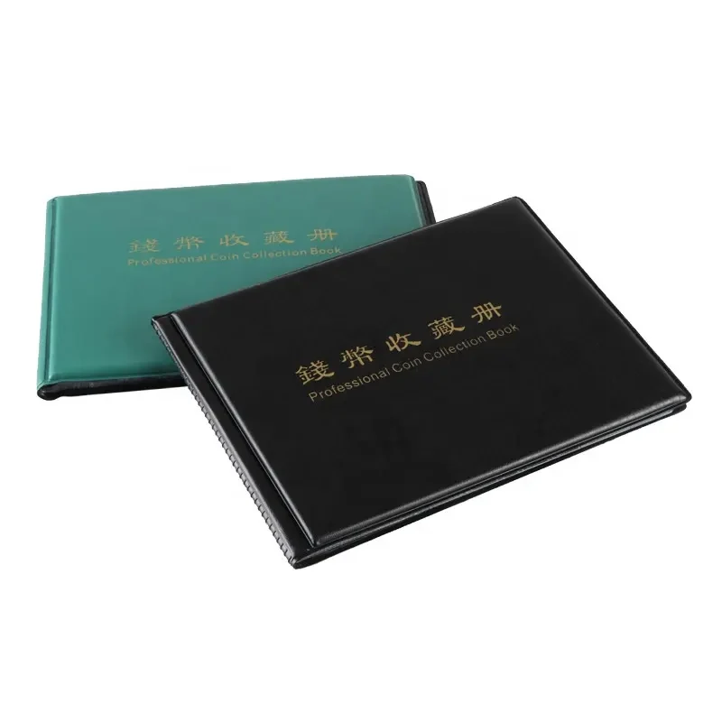 2023 pu leather coin album 10 pages 120 pockets  commemorative coin medallions badges collection book coin album