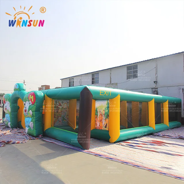 Sport inflatable interactive game Jungle Theme Inflatable Maze obstacle combos commercial inflatable games for event
