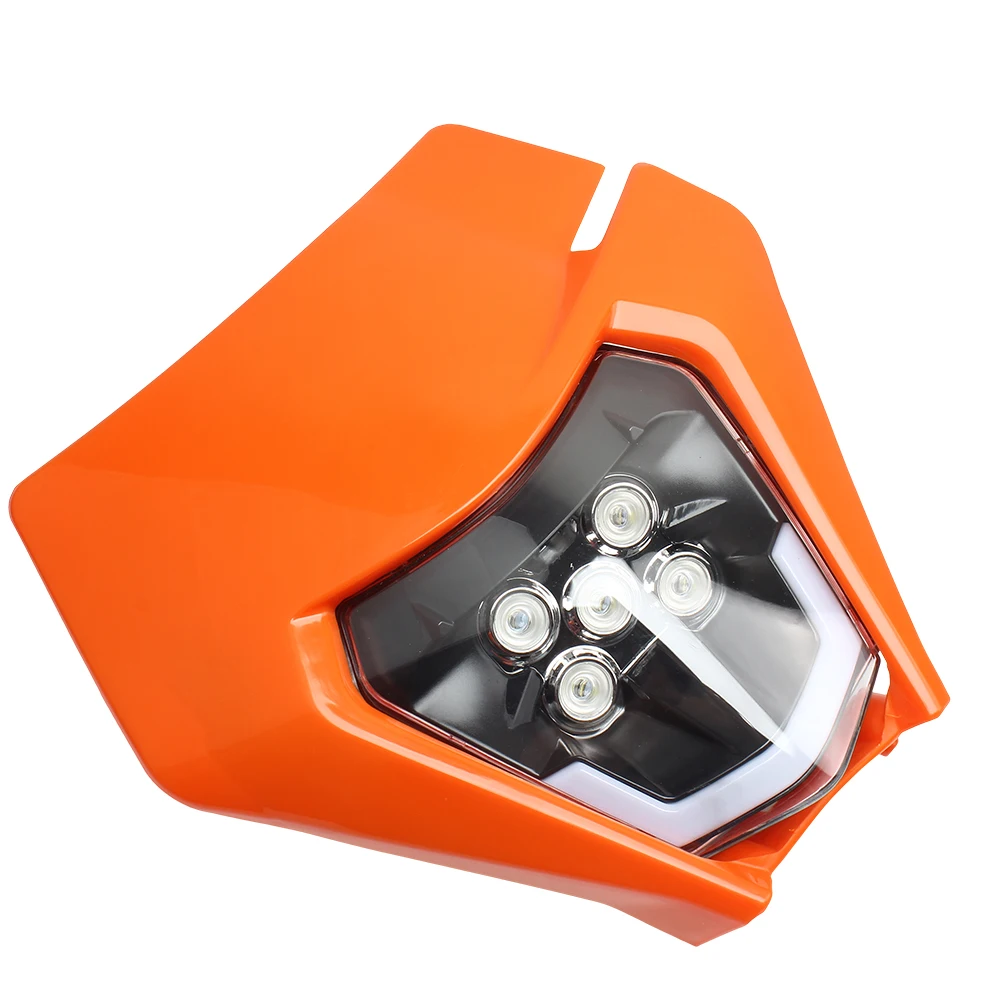 Motorcycle LED Headlight Headlamp Head Light Fairing 2021 2022 For KTM EXC Enduro XCW XC New style 5 LED Headlight